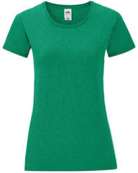 Fruit of the Loom Csomag akciós póló (minimum 3 db) Női rövid ujjú póló Fruit of the Loom Ladies' Iconic 150 T -L, Retro Heather Green