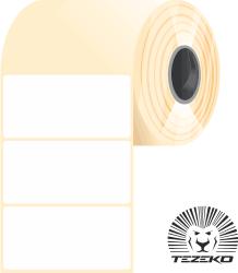 Tezeko 75 mm * 37 mm, öntapadós műanyag etikett címke (1000 címke/tekercs) (M0750003700-005)