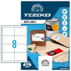 Tezeko 96, 5*67, 7 mm Tezeko A4 íves etikett címke, fehér színű (100 ív/doboz) (TZ-A4-0039) - dunasp
