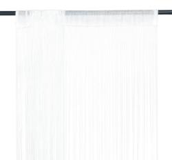 vidaXL Draperii franjuri, 2 buc. , 100 x 250 cm, alb (132398)