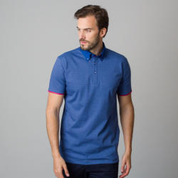 Willsoor Tricou bărbătesc polo cu un model cu dungi fine 11825