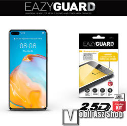 EazyGuard HUAWEI P40, EAZYGUARD üvegfólia, Full cover, 0, 3mm, 9H, Fekete