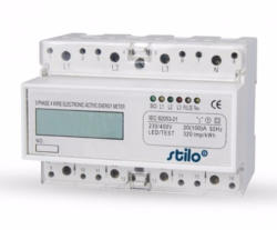 Stilo STI491 Almérő háromfázisú 20-100 A-ig fázisonként, digitális, sínre 7 modul, direkt mérő Stilo (STI491)
