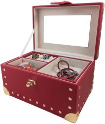 WatchBox Caseta / Cufar pentru bijuterii Atlantida - Rosie / Bej - WZ3923 (WZ3923)
