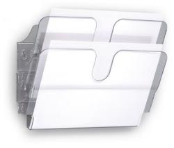 DURABLE Prospektustartó, fali, fekvő, A4, DURABLE FLEXIPLUS 2 , áttetsző (DB1709014400)