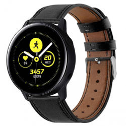 BSTRAP Leather Italy curea pentru Samsung Galaxy Watch Active 2 40/44mm, black (SSG012C01)