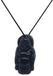  Pandantiv din Obsidian Curcubeu Buddha - 32 x 17 x 10 mm - 1 Buc