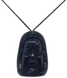  Pandantiv din Obsidian Curcubeu Kuan-kun - 38 x 26 x 10 mm - 1 Buc