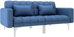 vidaXL Canapea extensibilă, albastru, material textil (247220) Canapea