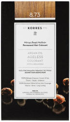 KORRES Argan Oil Ageless Colorant with Ceramides - Vopsea permanentă a părului 8.73 Caramel auriu