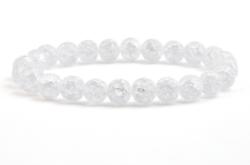  Értágító, auratisztító -Matt, repesztett AA hegyikristály 8 mm-es karkötő