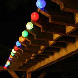 Lumineo Kültéri hálózatos lampionfüzér színes, 20 LED (40101050)