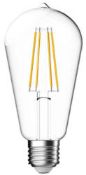 Tungsram Tungsram 8, 5W Edison dekor LED izzó (E27, filament, tiszta üveg, meleg fehér (2700K), 1055 lumen) (93115952)