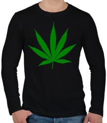 printfashion cannabis - Férfi hosszú ujjú póló - Fekete (2606634)