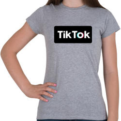 printfashion Tik Tok BOX - Női póló - Sport szürke (2610492)