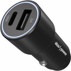 AlzaPower Car Charger P520 USB + USB-C Power Delivery - fekete (APW-CC2P3AB)