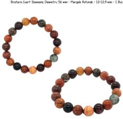  Bratara Cuart Shamanic - Lodolit Diametru 58 mm Margele Rotunde - 9-9, 9 mm - 1 Buc