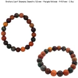  Bratara Cuart Shamanic Diametru 52 mm - Margele Rotunde - 9-9, 9 mm - 1 Buc