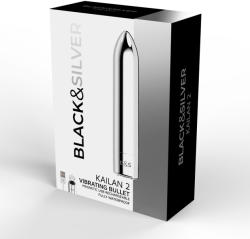 Black & Silver Kailan 2. akkumulátoros töltényvibrátor (ezüst) - szeresdmagad