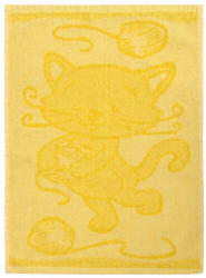 4home Prosop copii Cat yellow, 30 x 50 cm Prosop