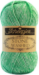 Scheepjes Stone Washed 826 Forsterite - élénk zöld pamut keverék fonal