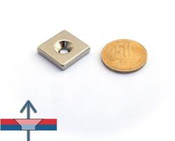 Magneo Smart Magnet neodim bloc 20 x 20 x 4 mm cu gaură îngropată D4, 5 / D9, 6