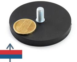 Magneo Smart Magnet neodim oală D 66 mm cauciucat cu filet exterior