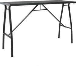 vidaXL Masă de bar grădină, negru, 180x60x110 cm, sticlă securizată (48122)