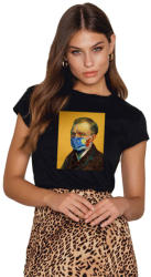THEICONIC Tricou dama negru - Van Gogh in Pandemie