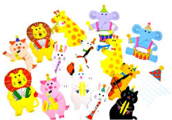 Zenélő állatok party függő dekoráció