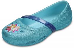 Crocs Sandale Crocs Lina Frozen Flat K Ice Blue-4O9