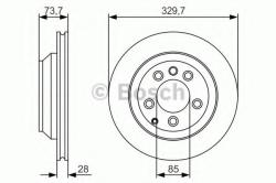 Bosch Disc frana VW TOUAREG (7P5) (2010 - 2016) BOSCH 0 986 479 S20