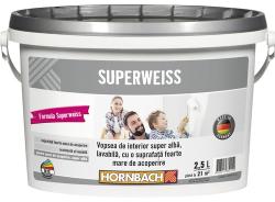 Hornbach Vopsea lavabilă de interior super albă Superweiss 2, 5 l