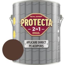 Protecta Email alchidic Protecta 2 în 1 - Aplicare direct pe acoperiș, maro ciocolatiu, 4 l