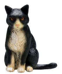 Mojo Animal Planet Macska figura - ülő, fekete-fehér (MJ387371)
