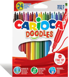 CARIOCA Doodles hosszú hegyű filc 24db-os szett - Carioca (42315)