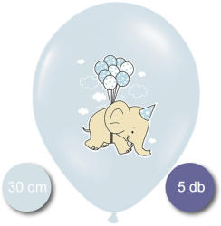 Belbal Bébi kék Lufi, elefántos és pöttyös, mix, 5 db/cs