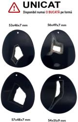  Pandantiv Agata Sardonix Druzy Picatura cu Gaura - 54-58 x 46-51 x 6-7 mm