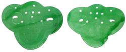  Pandantiv Jad Colorat Sculptat - 20x27x3 mm - 1 Pereche