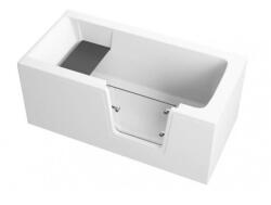 M-Acryl Héra akadálymentesített besétálós akril kád 180x80 balos + előlap (üveg) + láb (12407)