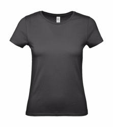 B and C Csomag akciós póló (minimum 3 db) Női rövid ujjú póló B&C #E150 /women T-Shirt -M, Teljesen fekete