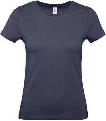 B and C Csomag akciós póló (minimum 3 db) Női rövid ujjú póló B&C #E150 /women T-Shirt -3XL, Sötétkék (navy)