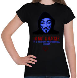 printfashion im a not hacker-anonimus - Női póló - Fekete (2621752)