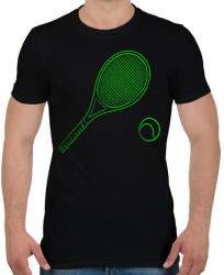 printfashion Tennis - Férfi póló - Fekete (2621133)