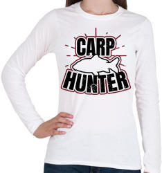 printfashion Carp Hunter - Női hosszú ujjú póló - Fehér (2613938)