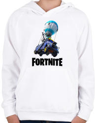 printfashion Fortnite_Battle_Bus - Gyerek kapucnis pulóver - Fehér (2622930)