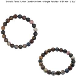  Bratara Piatra Pietersit - Diametru 60 mm - Rotunde - 9-9, 9 mm - 1 Buc