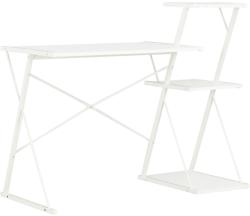 vidaXL Birou cu raft, alb, 116 x 50 x 93 cm (20287)