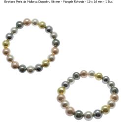  Bratara Perle de Mallorca Diametru 56 mm - Margele Rotunde - 10 x 10 mm - 1 Buc