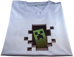 Minecraft Tricou personalizat alb Minecraft Creeper